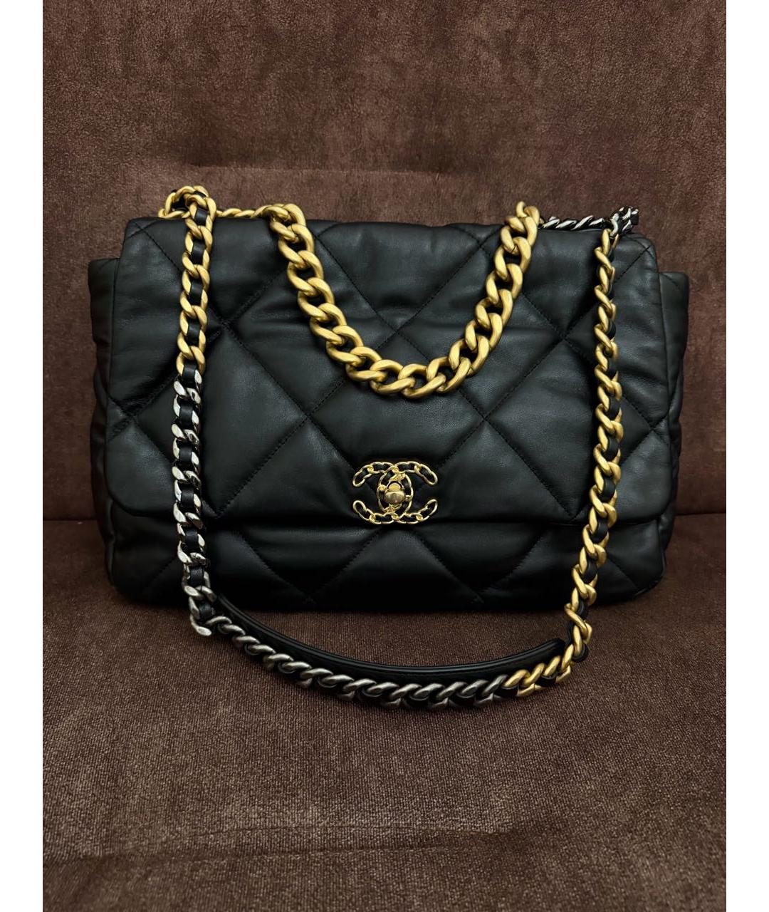 CHANEL Черная кожаная сумка через плечо, фото 8