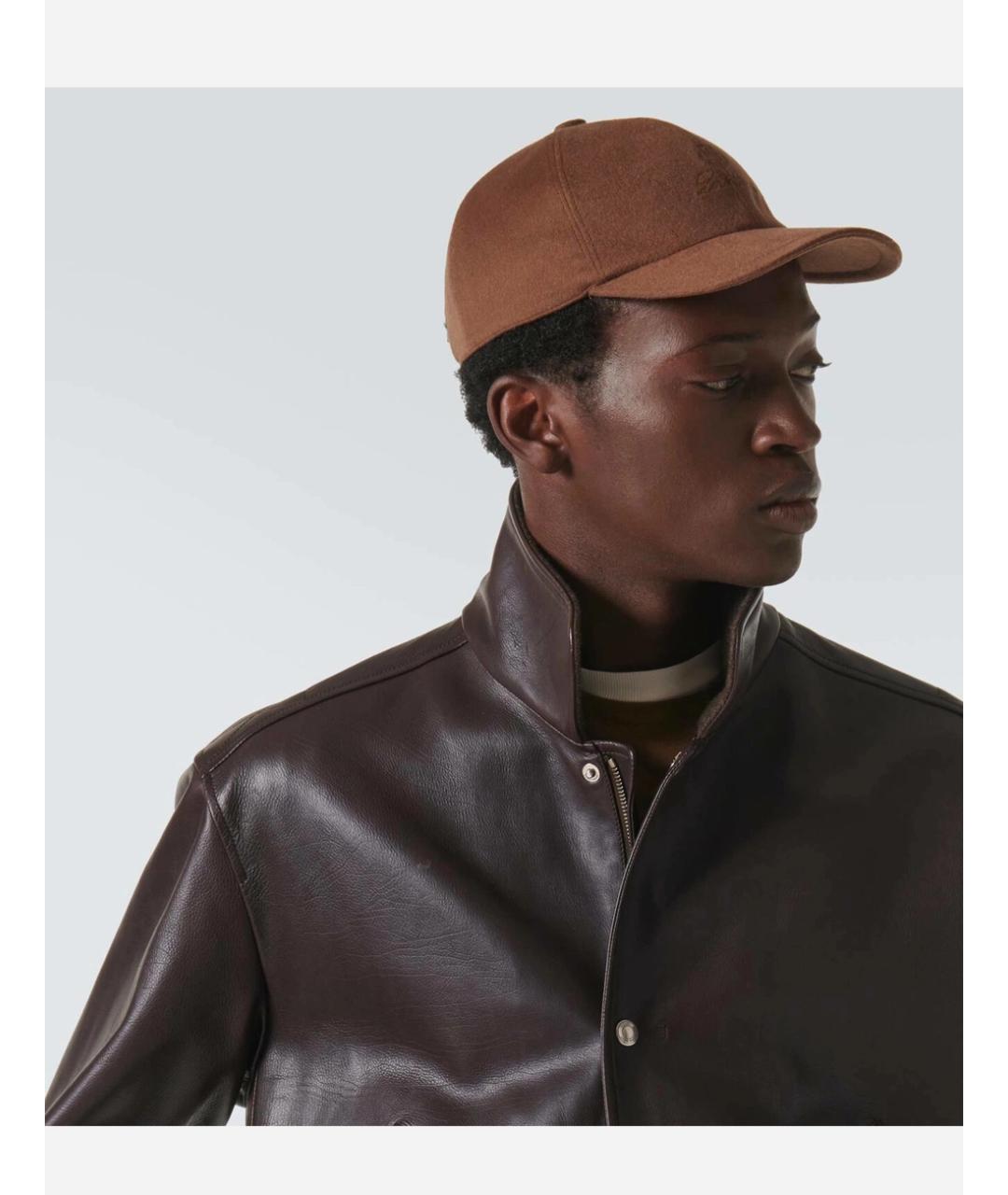 LORO PIANA Коричневая кашемировая кепка/бейсболка, фото 4