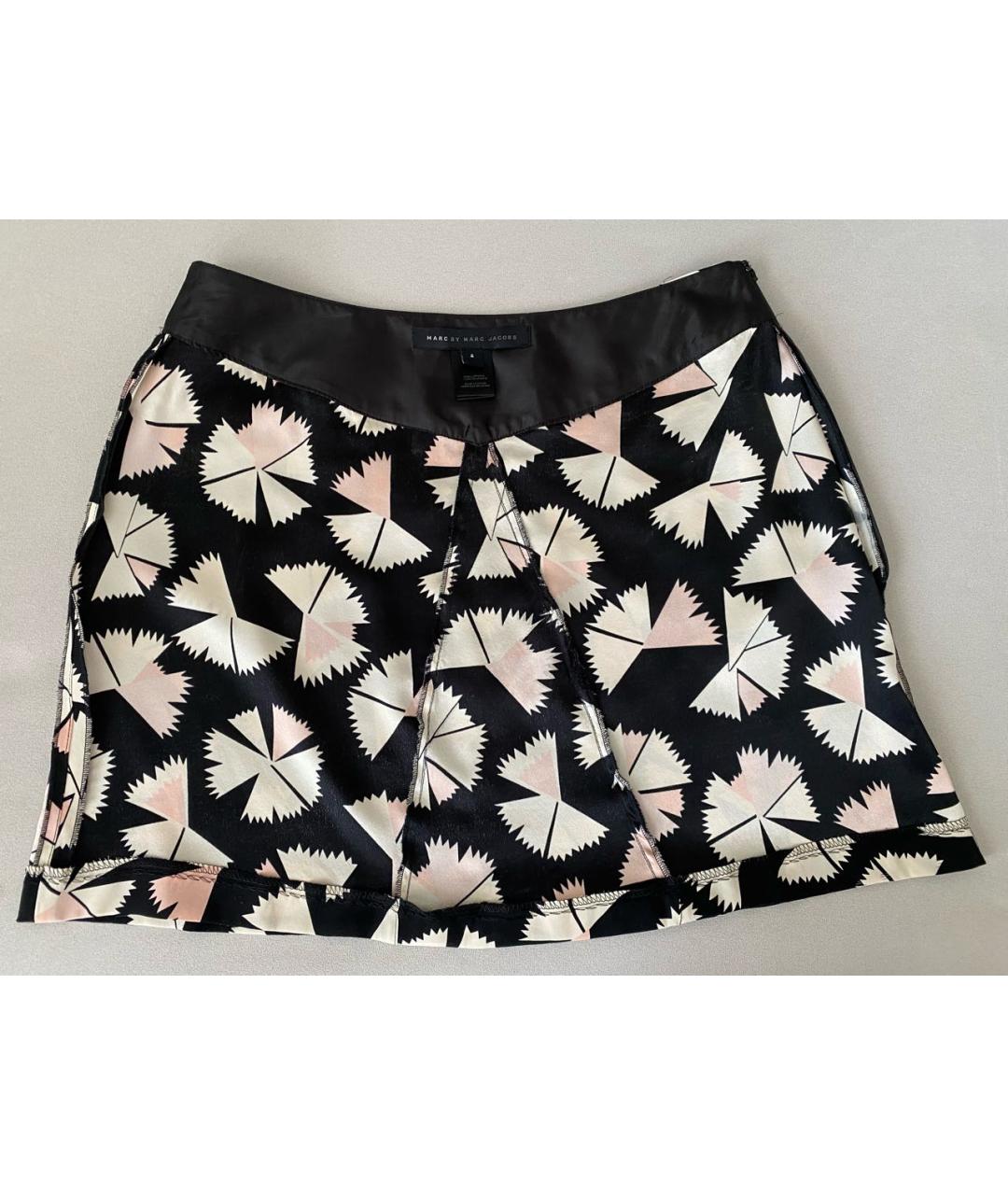 MARC BY MARC JACOBS Черная шелковая юбка мини, фото 3