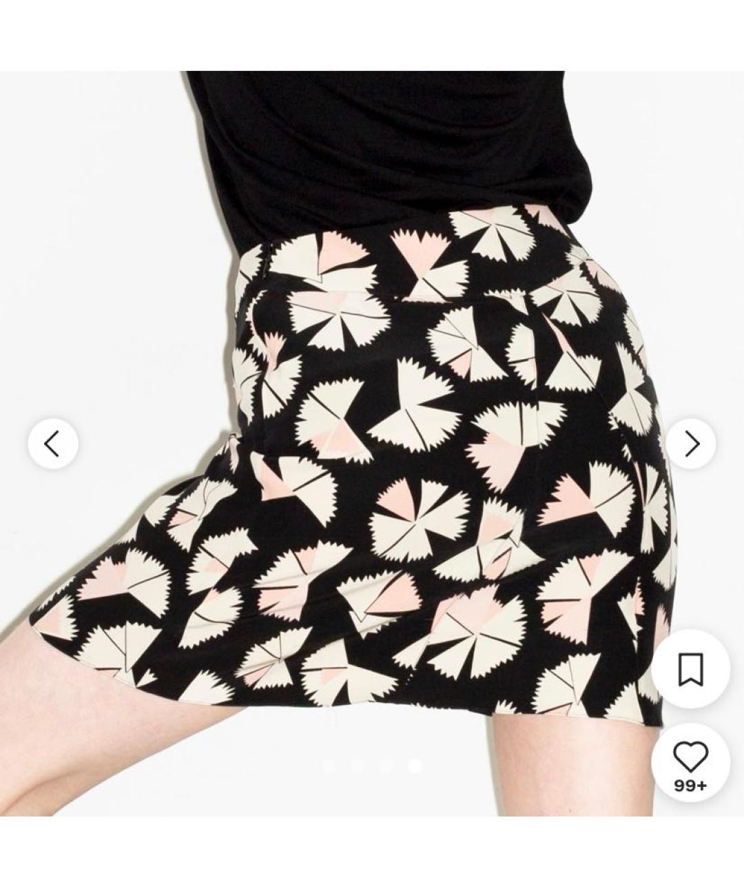 MARC BY MARC JACOBS Черная шелковая юбка мини, фото 8