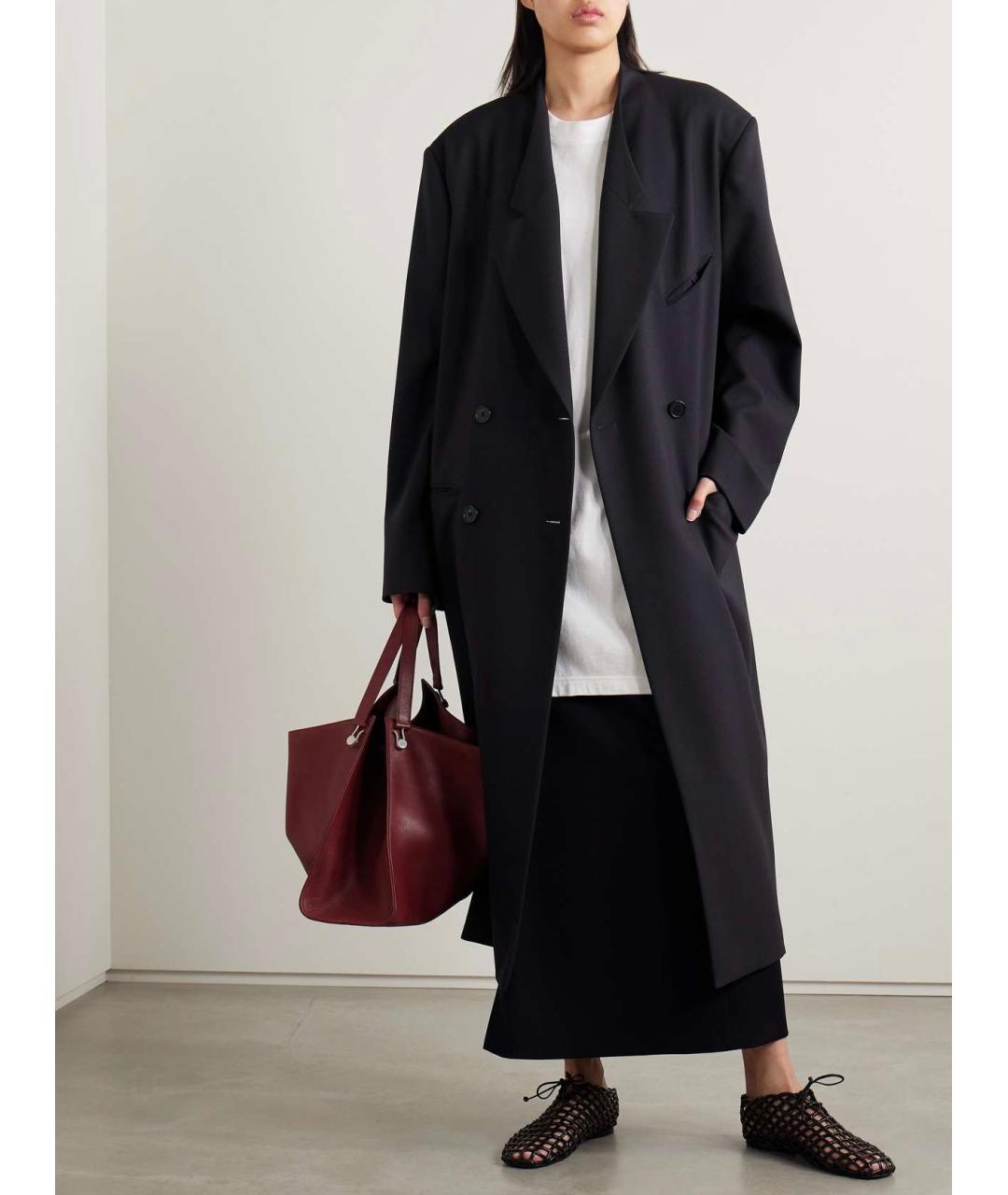 THE ROW Темно-синее шерстяное пальто, фото 3