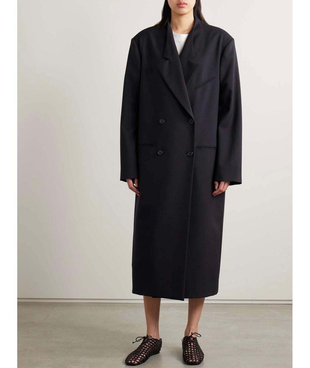 THE ROW Темно-синее шерстяное пальто, фото 2