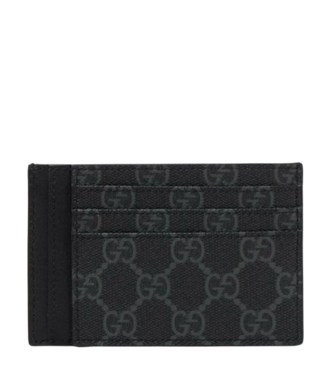 GUCCI Черный кожаный кардхолдер, фото 1