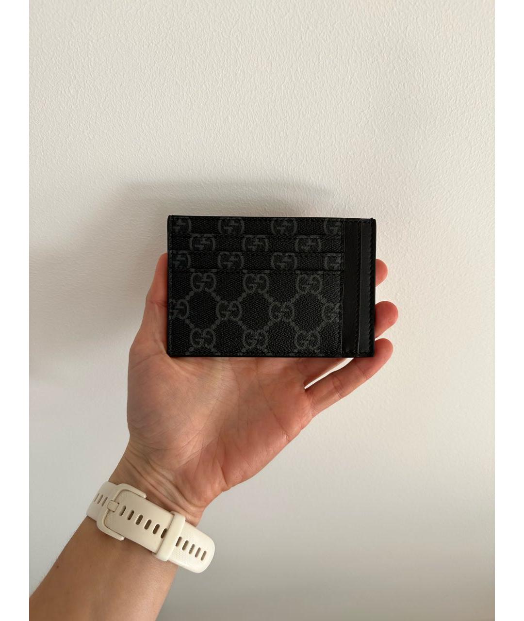 GUCCI Черный кожаный кардхолдер, фото 3