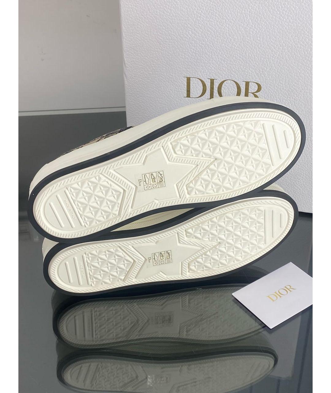 CHRISTIAN DIOR Бежевые кожаные кеды, фото 5