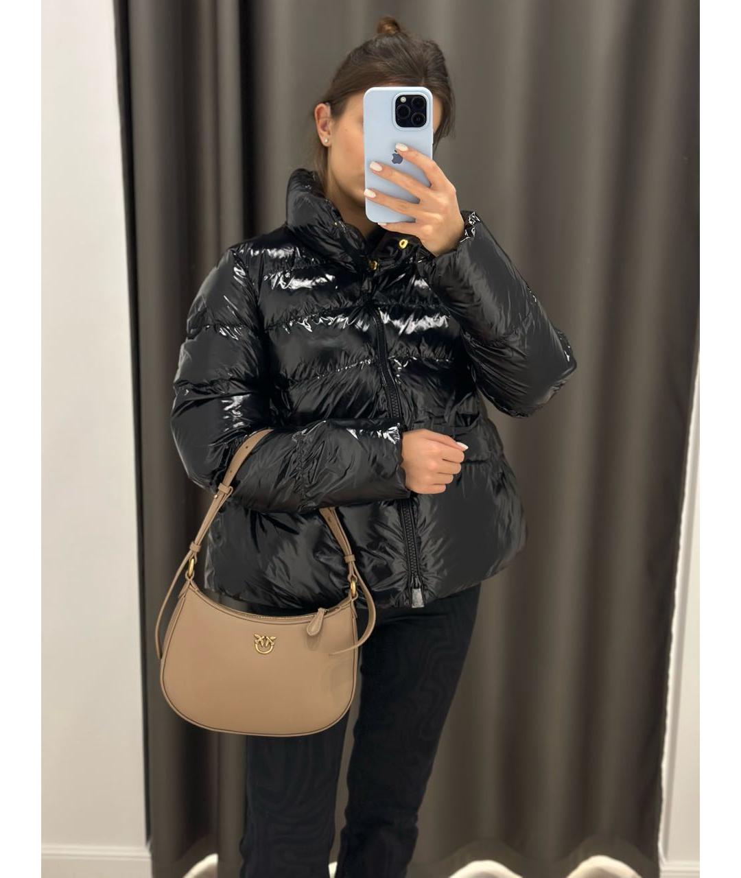 PINKO Черная полиэстеровая куртка, фото 7