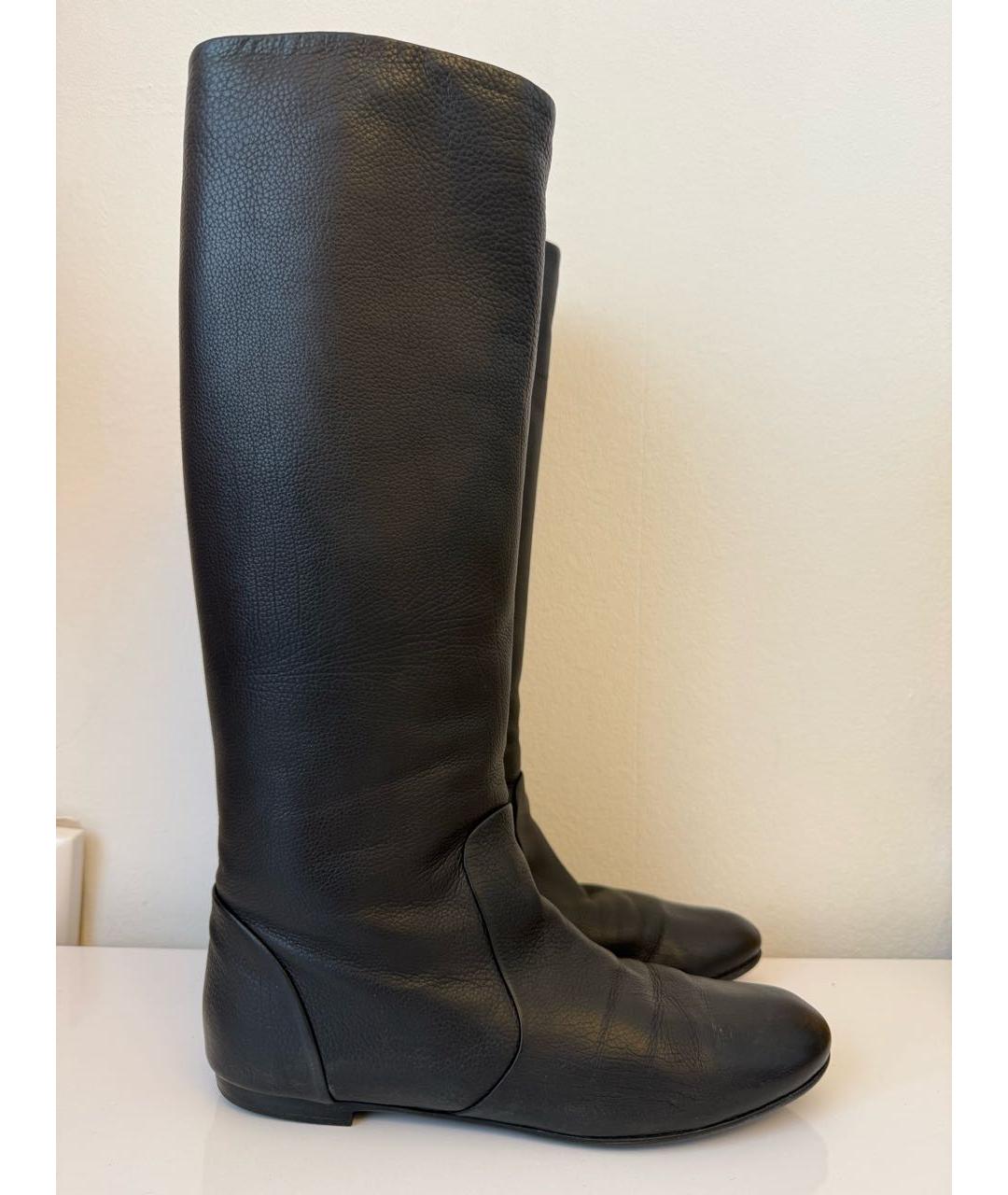 GIUSEPPE ZANOTTI DESIGN Черные кожаные сапоги, фото 6