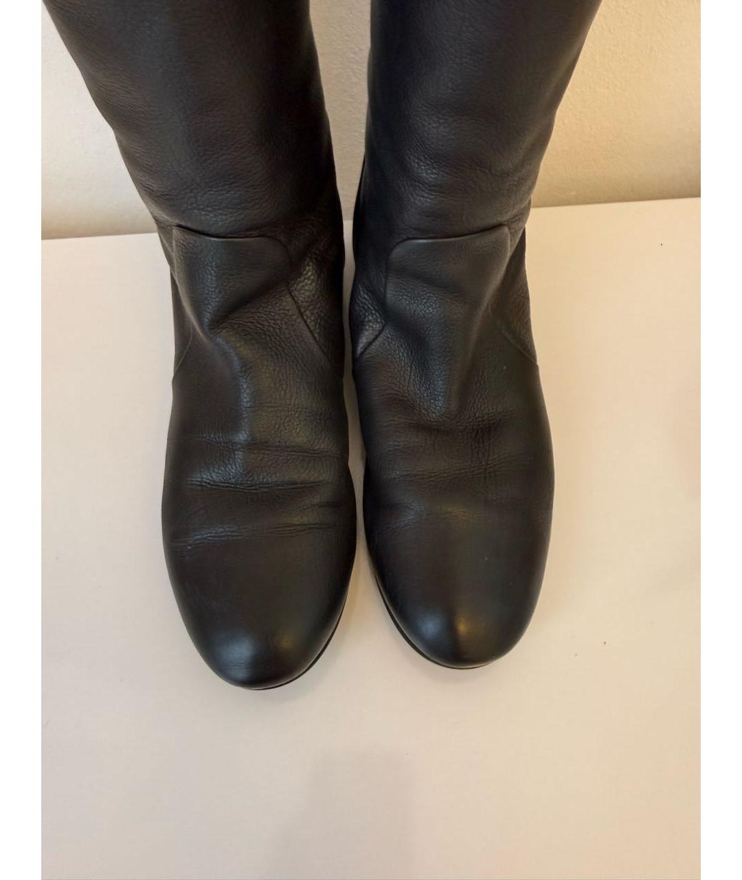 GIUSEPPE ZANOTTI DESIGN Черные кожаные сапоги, фото 3