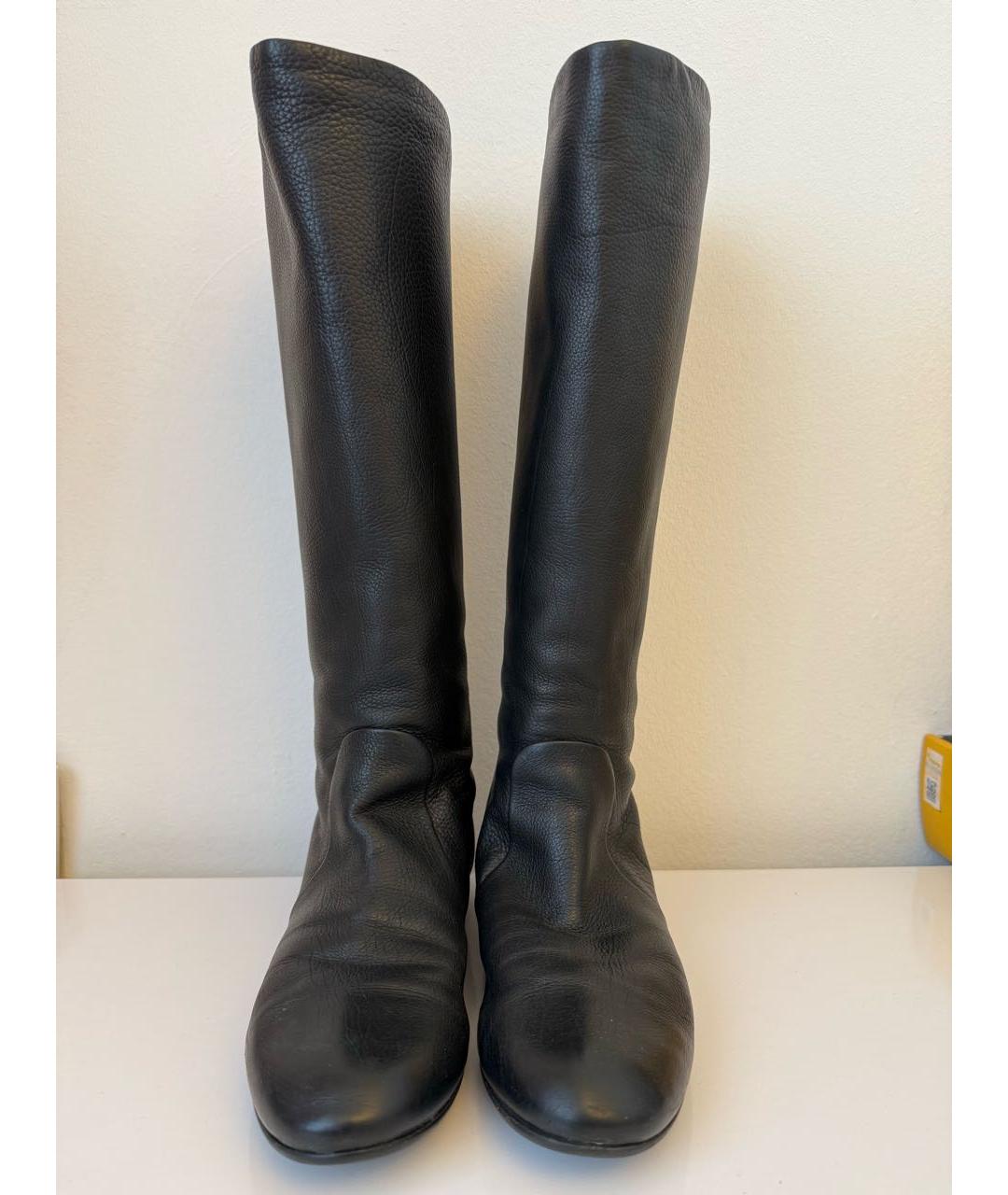 GIUSEPPE ZANOTTI DESIGN Черные кожаные сапоги, фото 2