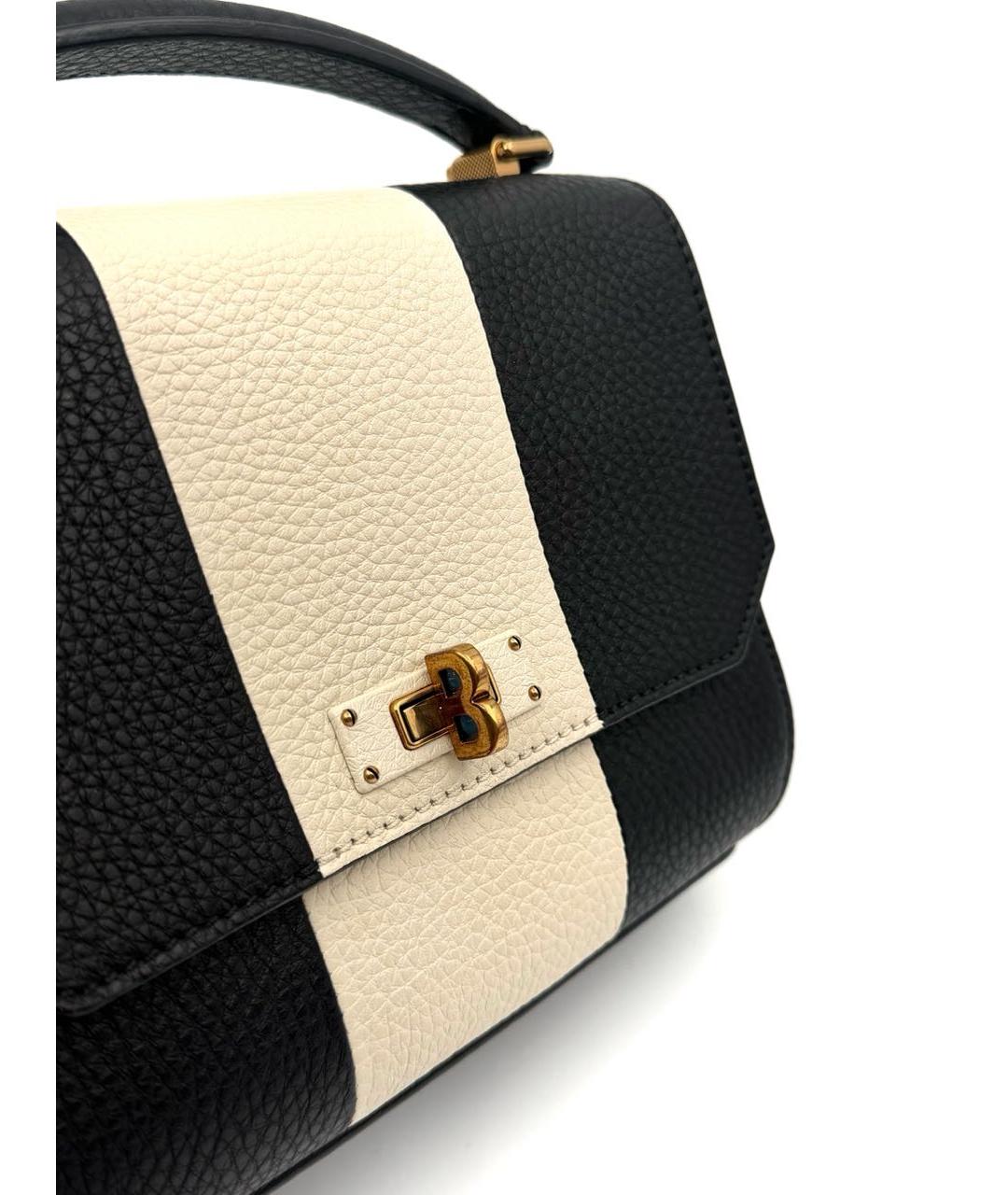 BALLY Черная кожаная сумка с короткими ручками, фото 2