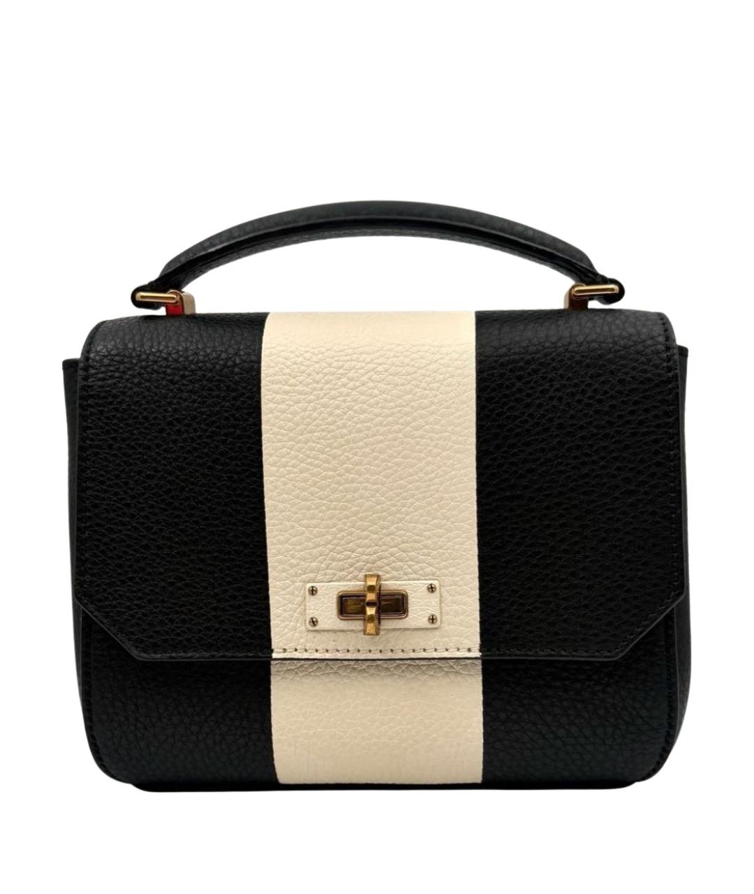 BALLY Черная кожаная сумка с короткими ручками, фото 1