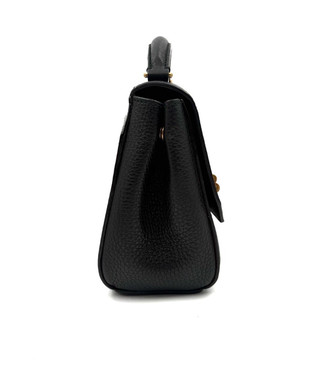 BALLY Черная кожаная сумка с короткими ручками, фото 3