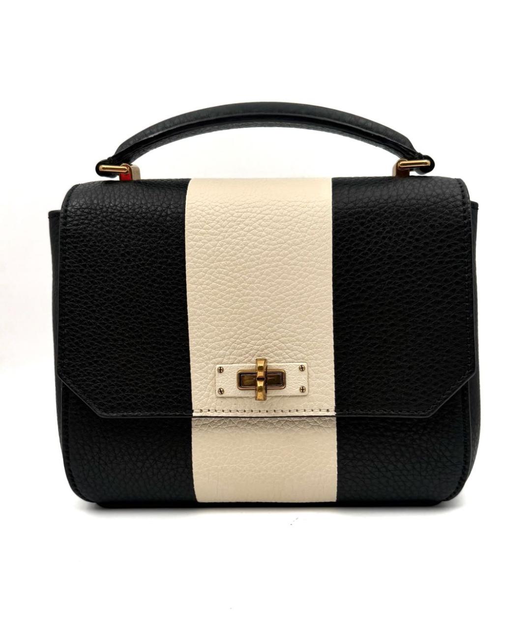 BALLY Черная кожаная сумка с короткими ручками, фото 5