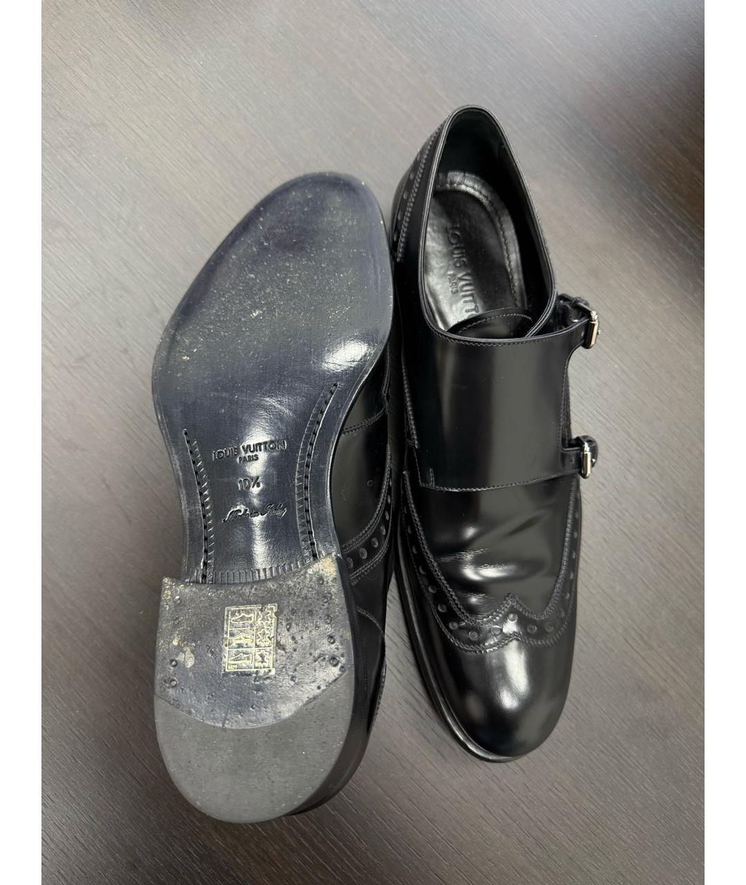 LOUIS VUITTON Черные кожаные туфли, фото 3