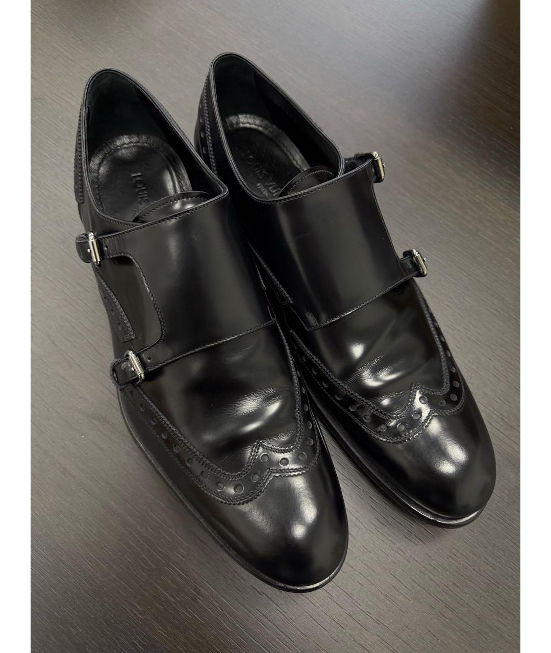 LOUIS VUITTON Черные кожаные туфли, фото 2