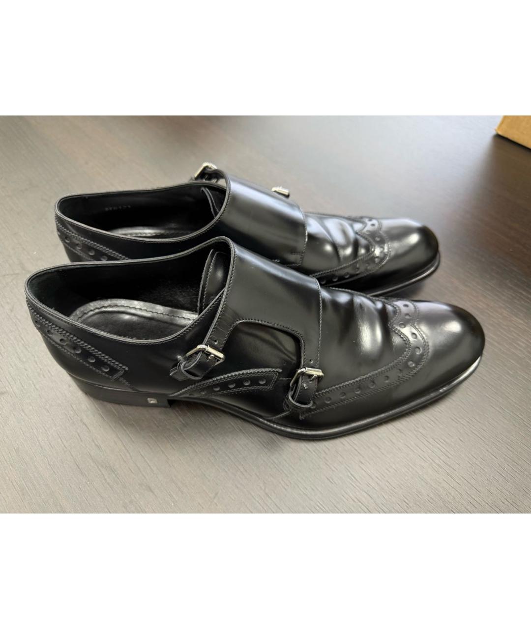 LOUIS VUITTON Черные кожаные туфли, фото 4