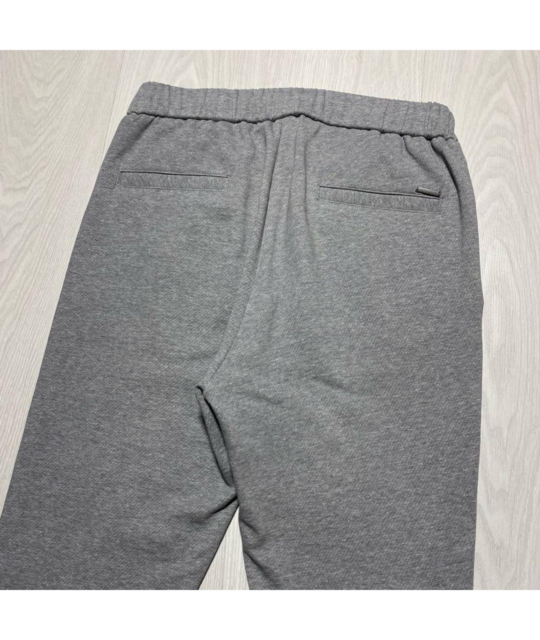 PESERICO Серые хлопковые повседневные брюки, фото 6