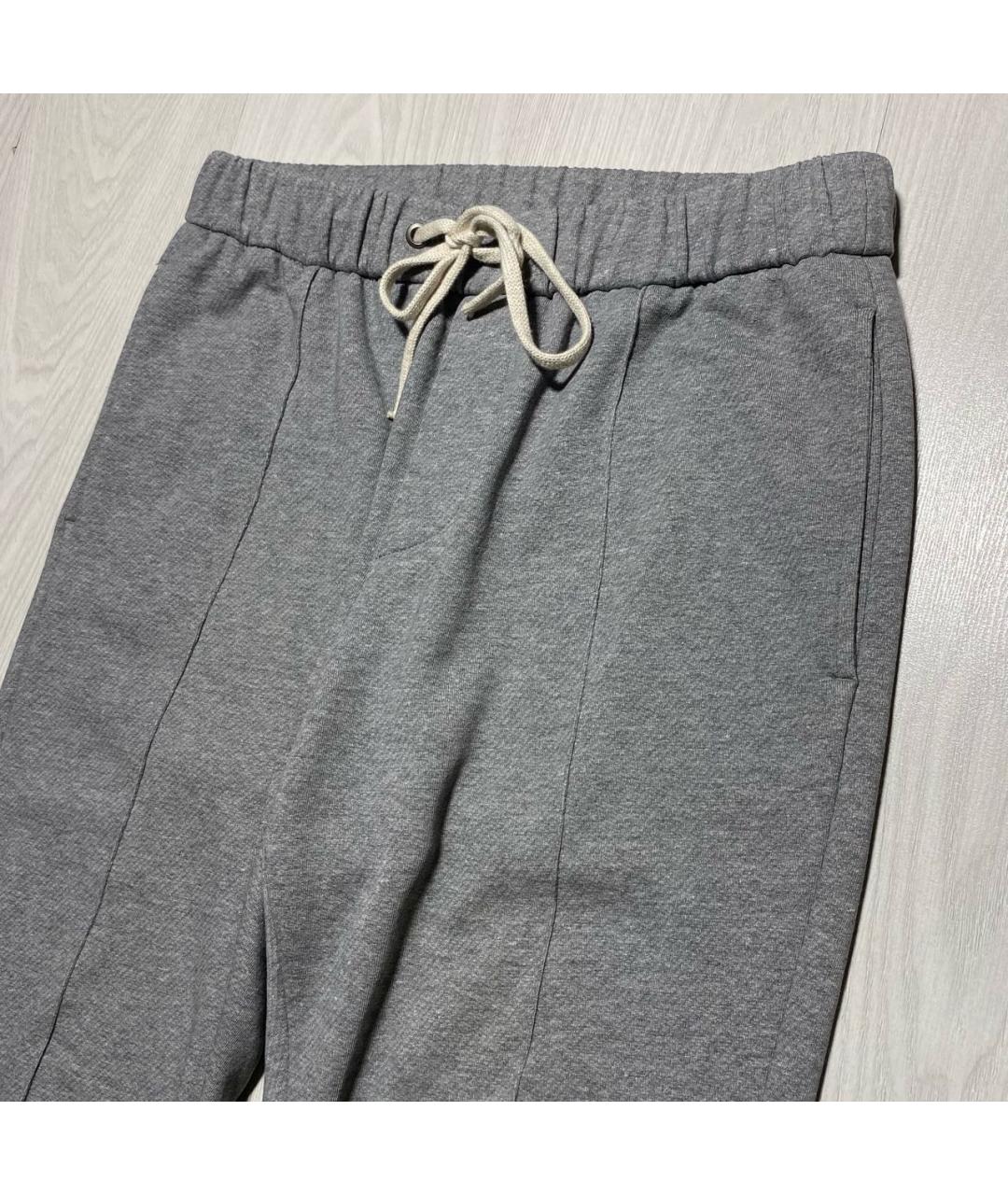 PESERICO Серые хлопковые повседневные брюки, фото 2