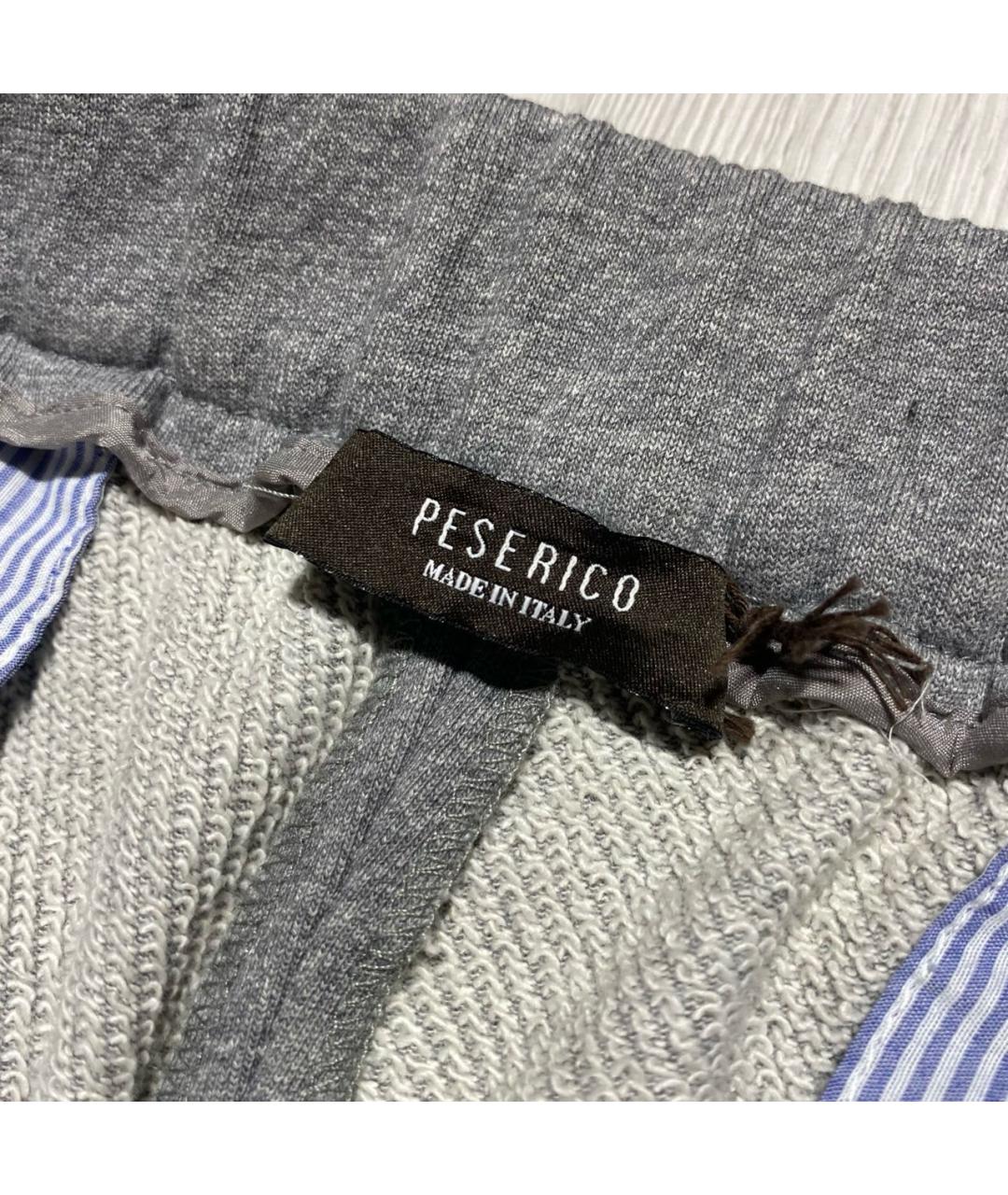 PESERICO Серые хлопковые повседневные брюки, фото 4