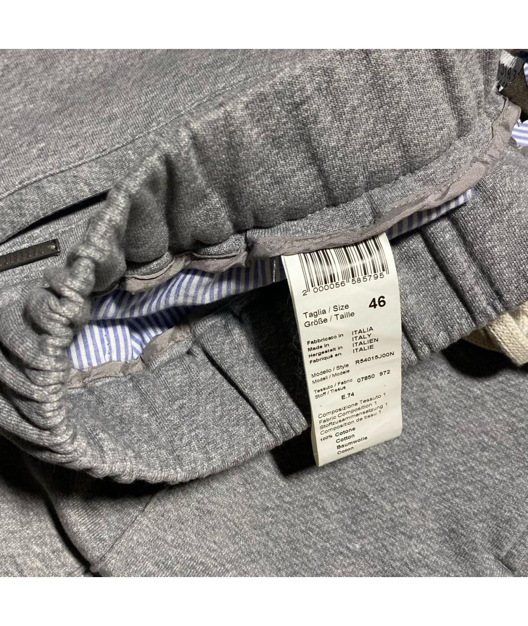PESERICO Серые хлопковые повседневные брюки, фото 7