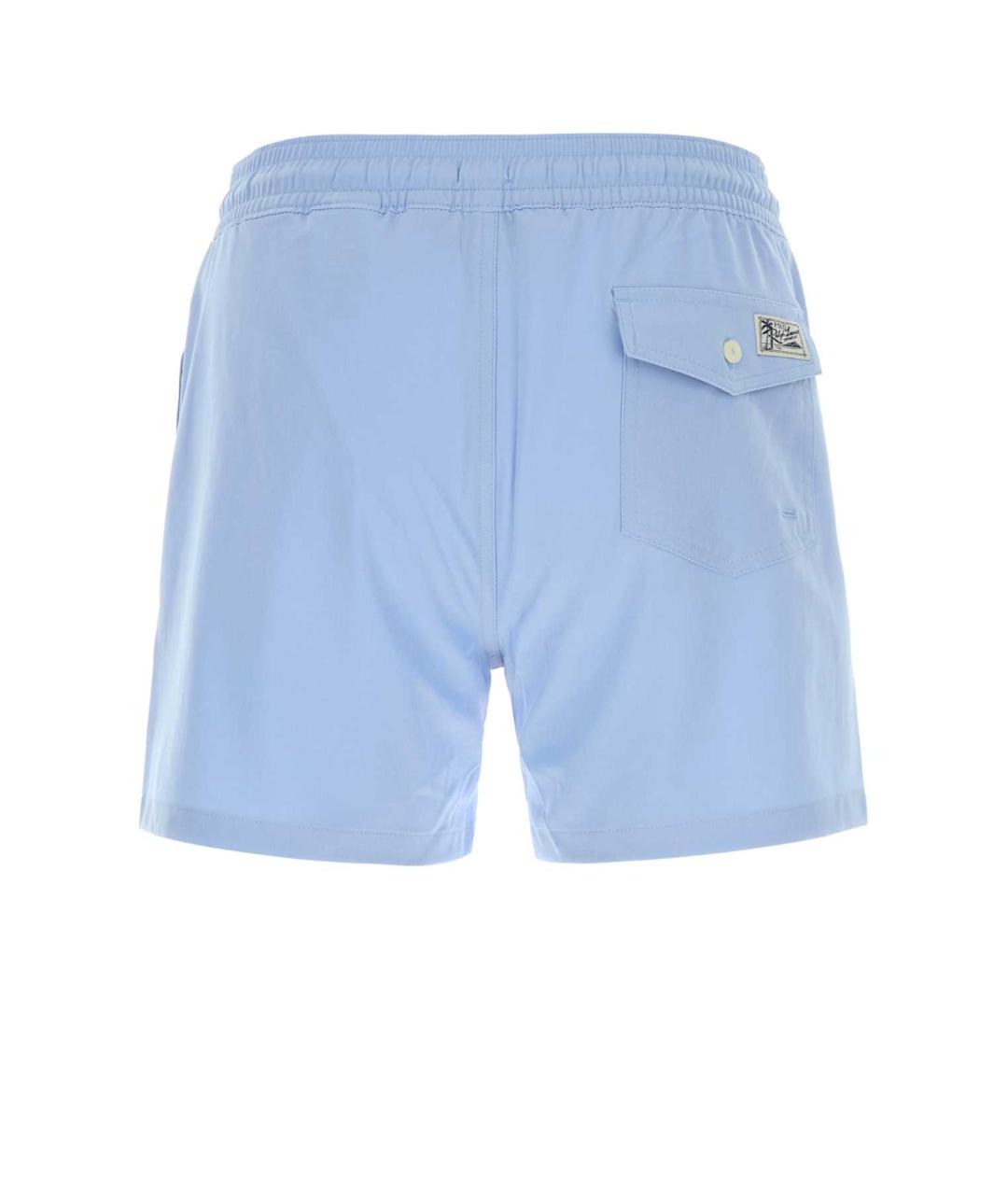 POLO RALPH LAUREN Голубые полиэстеровые шорты, фото 2