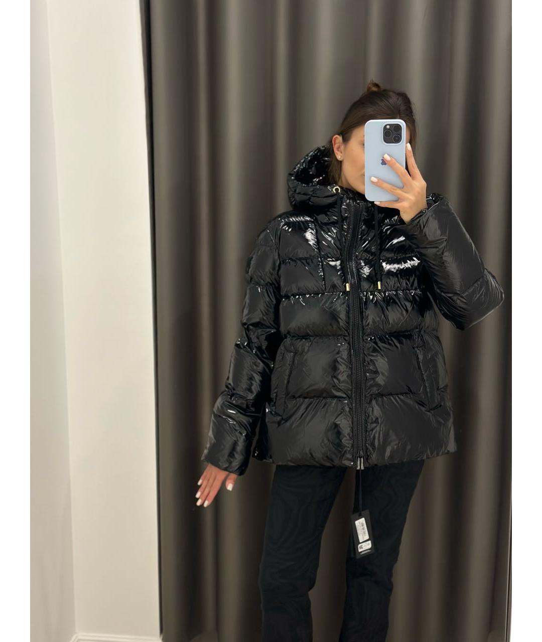 PINKO Черная полиэстеровая куртка, фото 7