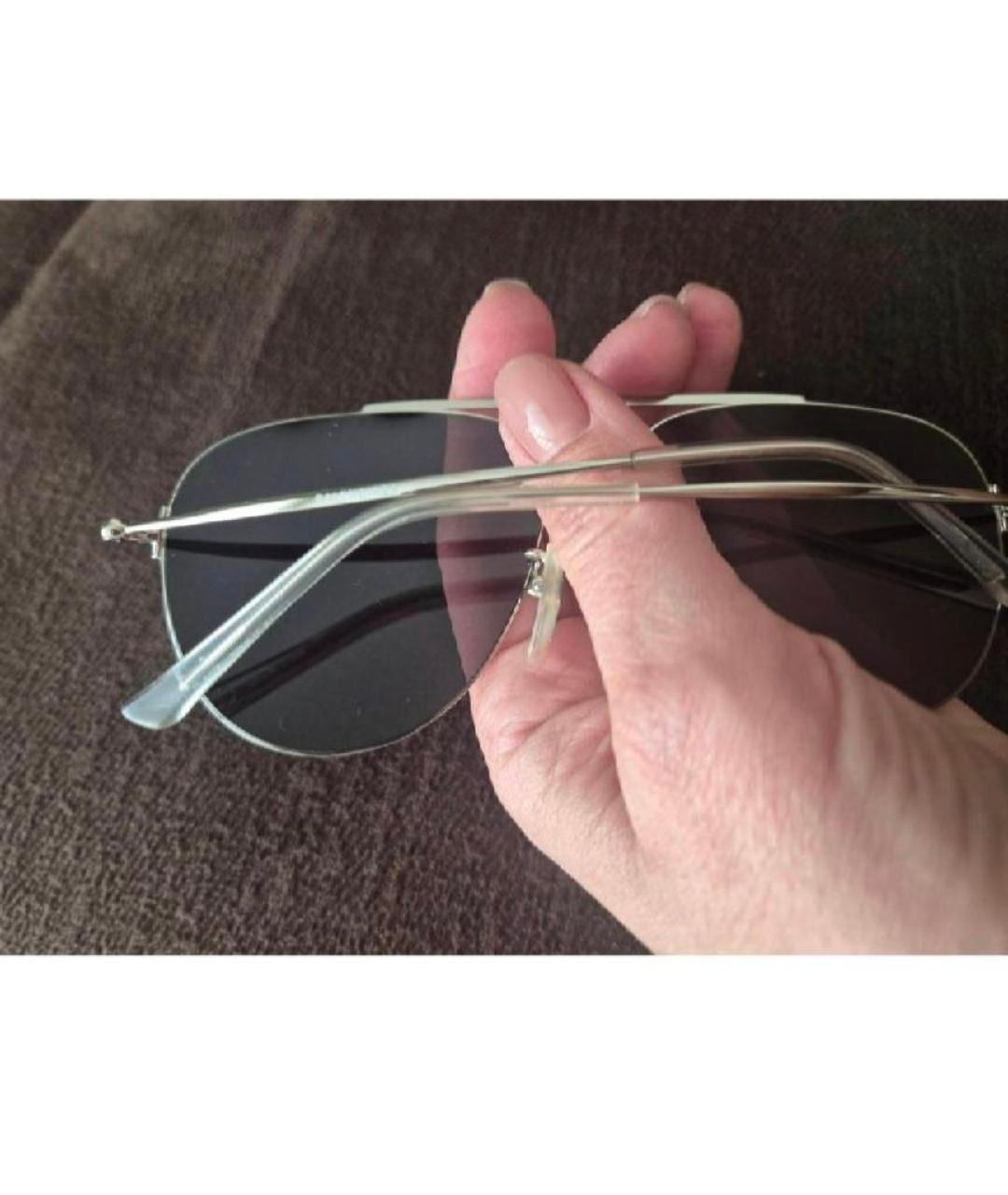 BALENCIAGA Черные металлические солнцезащитные очки, фото 3
