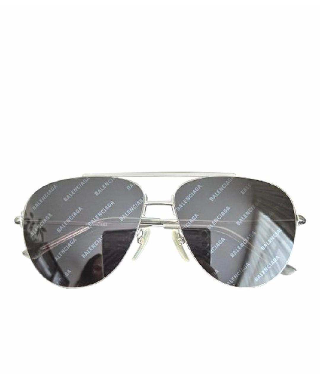 BALENCIAGA Черные металлические солнцезащитные очки, фото 1
