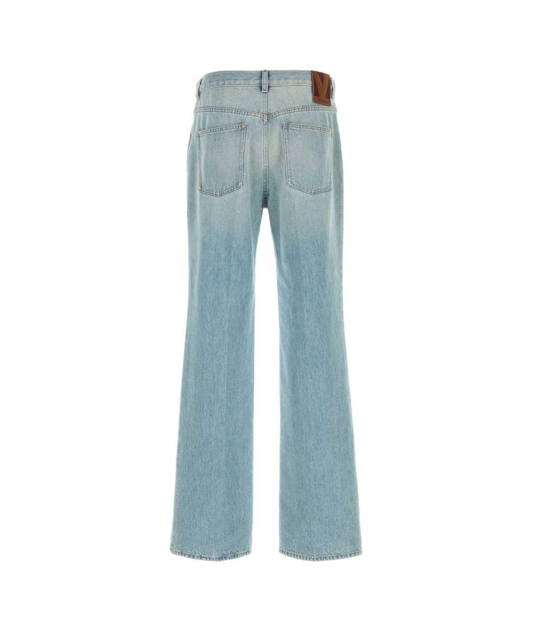 VALENTINO Голубые хлопковые прямые джинсы, фото 2