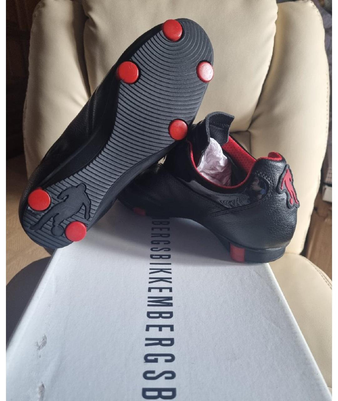 BIKKEMBERGS Черные кожаные кроссовки, фото 5