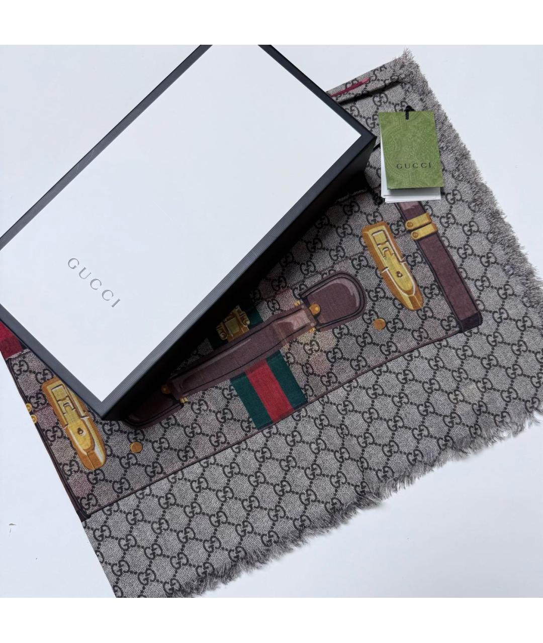 GUCCI Мульти шерстяной платок, фото 6