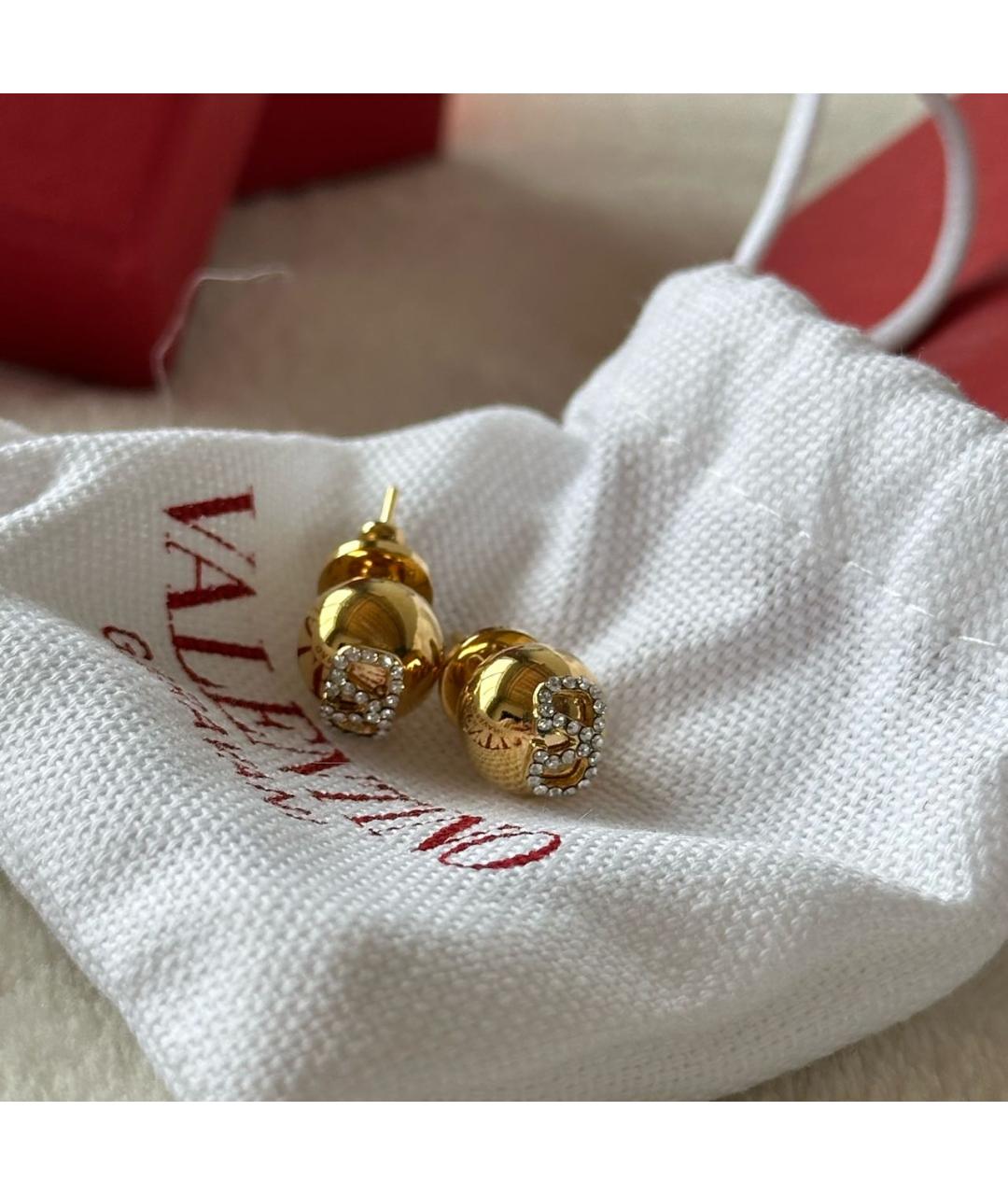VALENTINO Золотые металлические серьги, фото 5