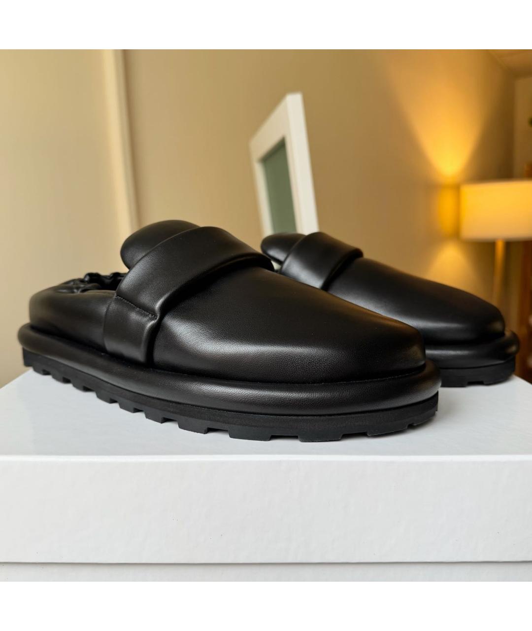 JIL SANDER Черные кожаные лоферы, фото 2