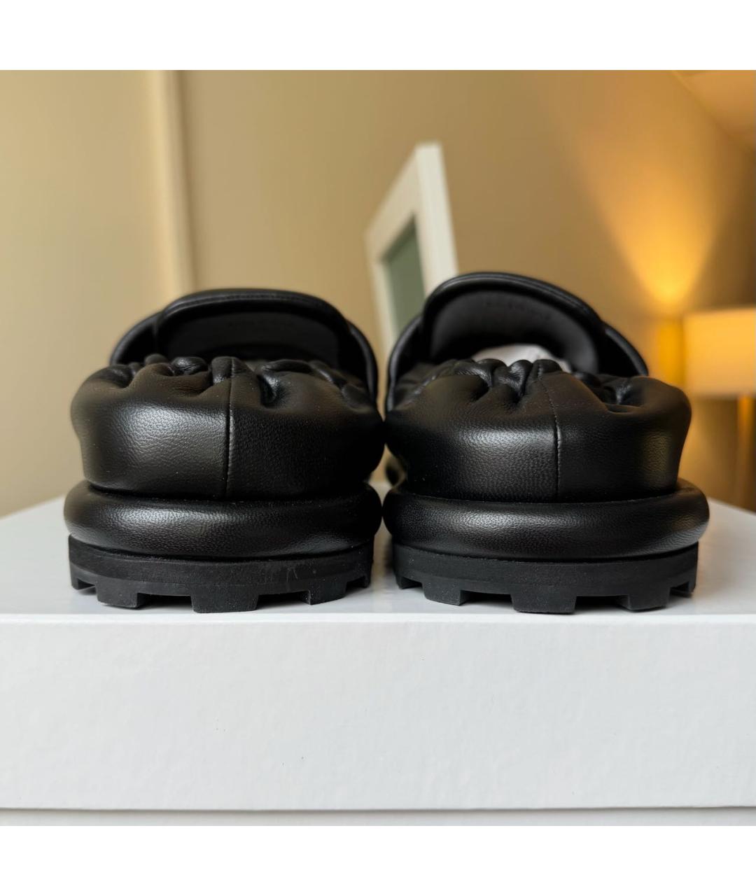 JIL SANDER Черные кожаные лоферы, фото 4