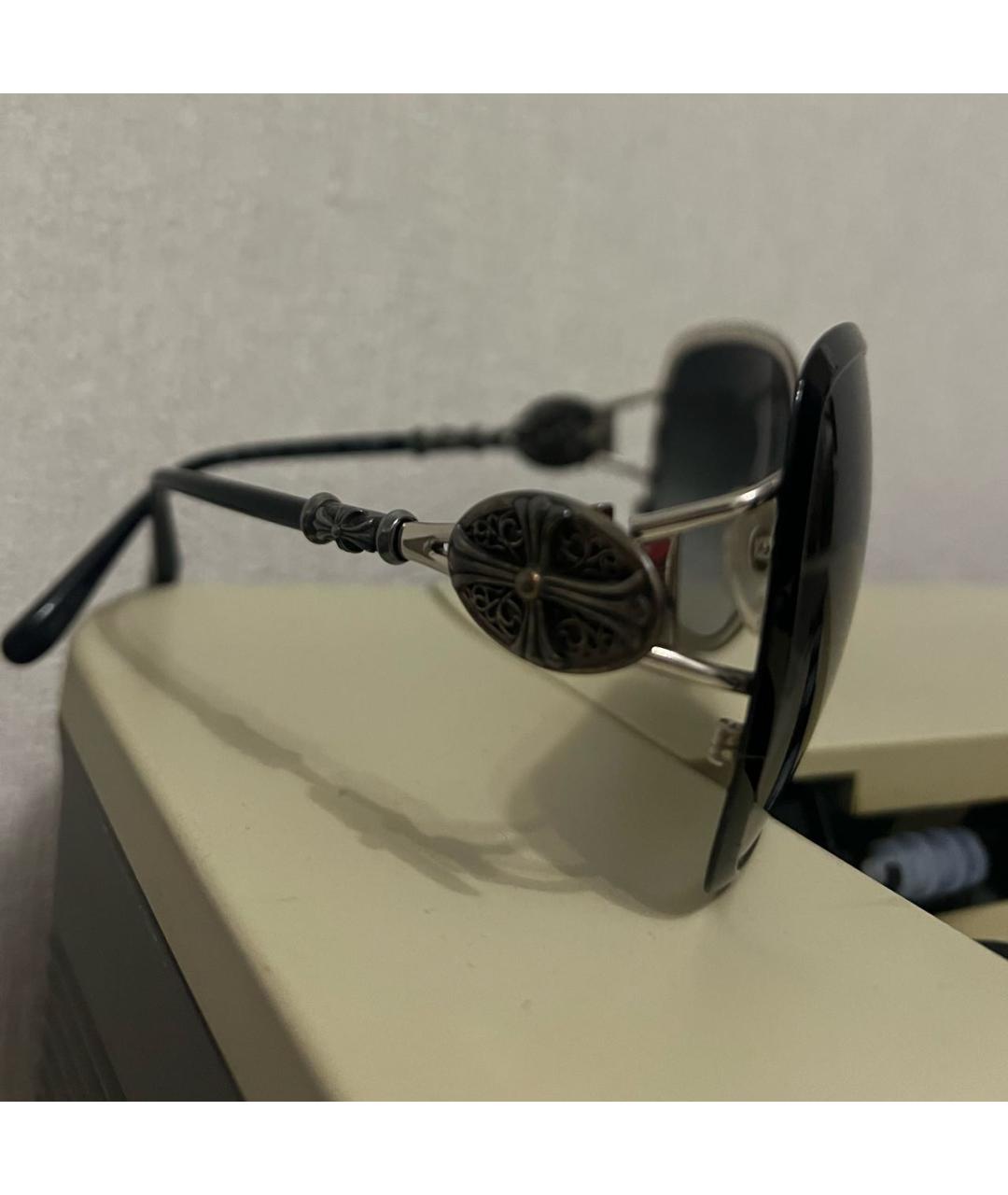 CHROME HEARTS Черные металлические солнцезащитные очки, фото 2