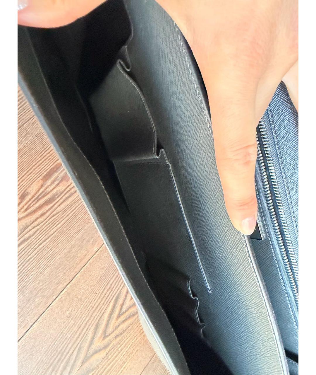 PRADA Антрацитовый портфель, фото 4