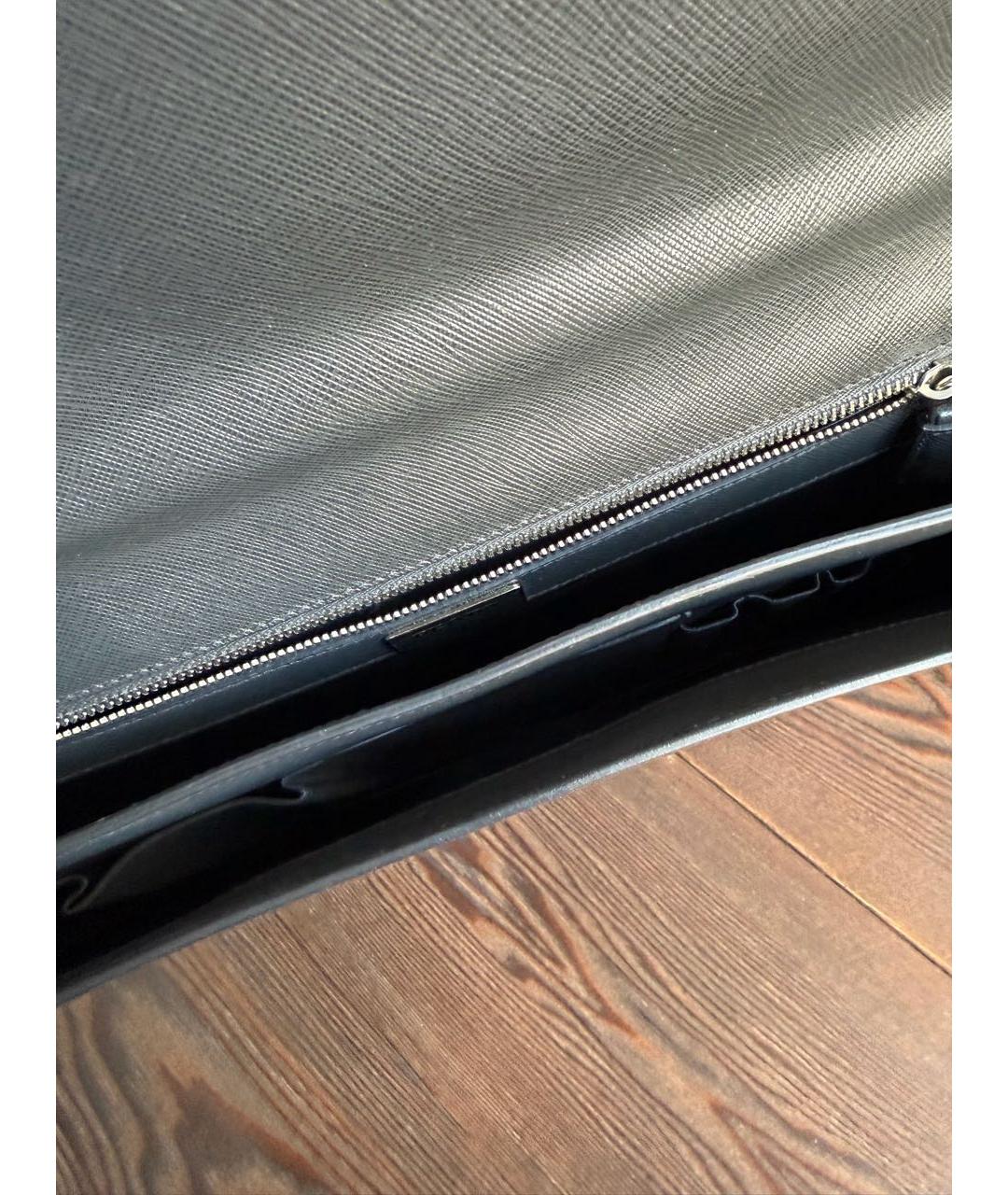 PRADA Антрацитовый портфель, фото 6