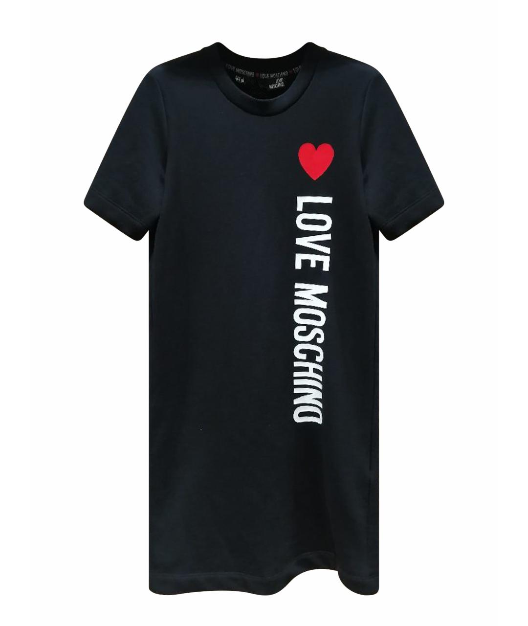 LOVE MOSCHINO Черное повседневное платье, фото 1