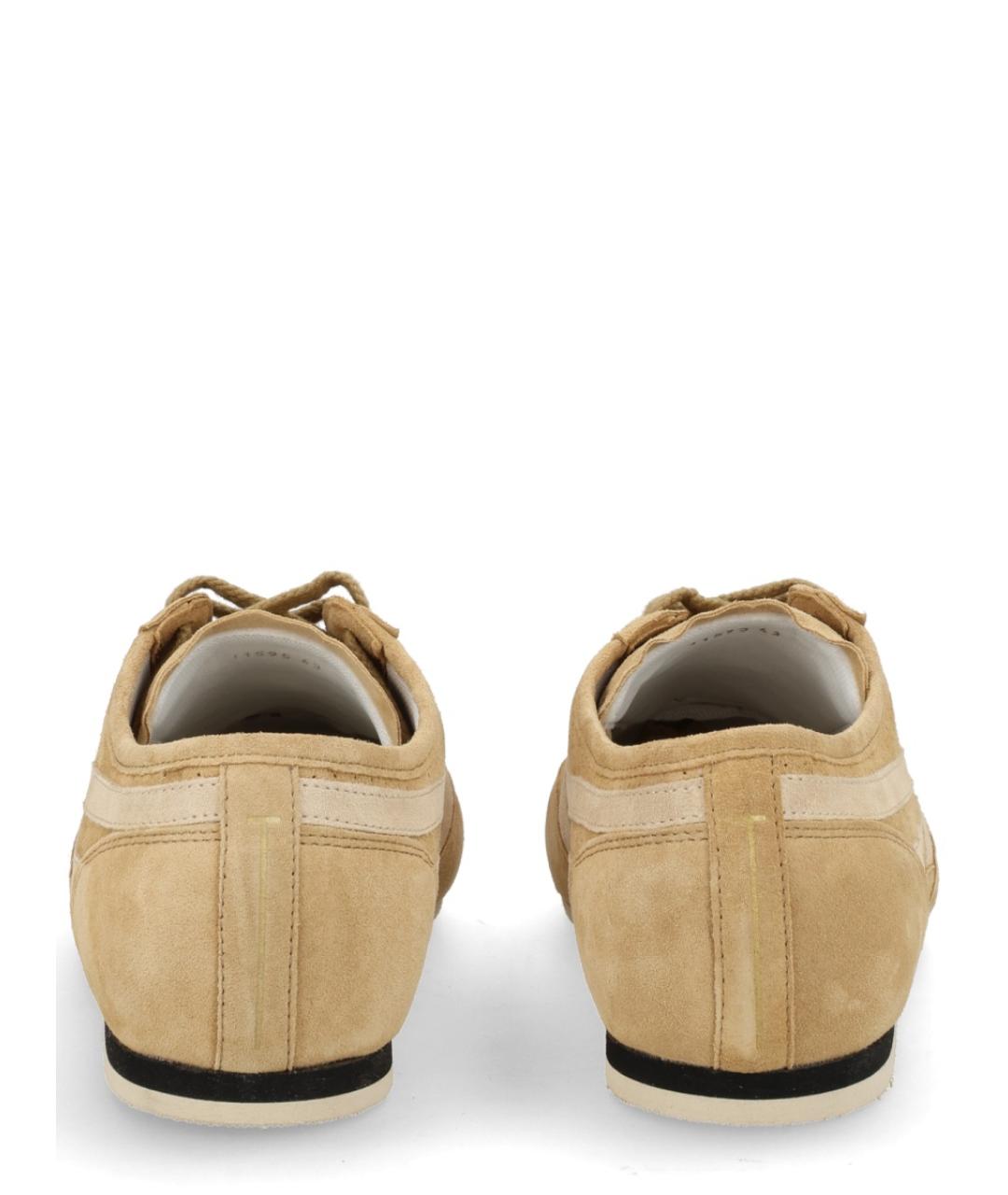 TOM FORD Бежевые кожаные низкие кроссовки / кеды, фото 4