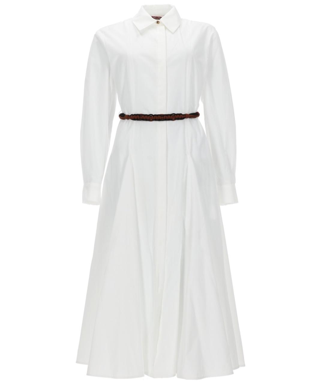 MAX MARA Белое хлопковое повседневное платье, фото 1