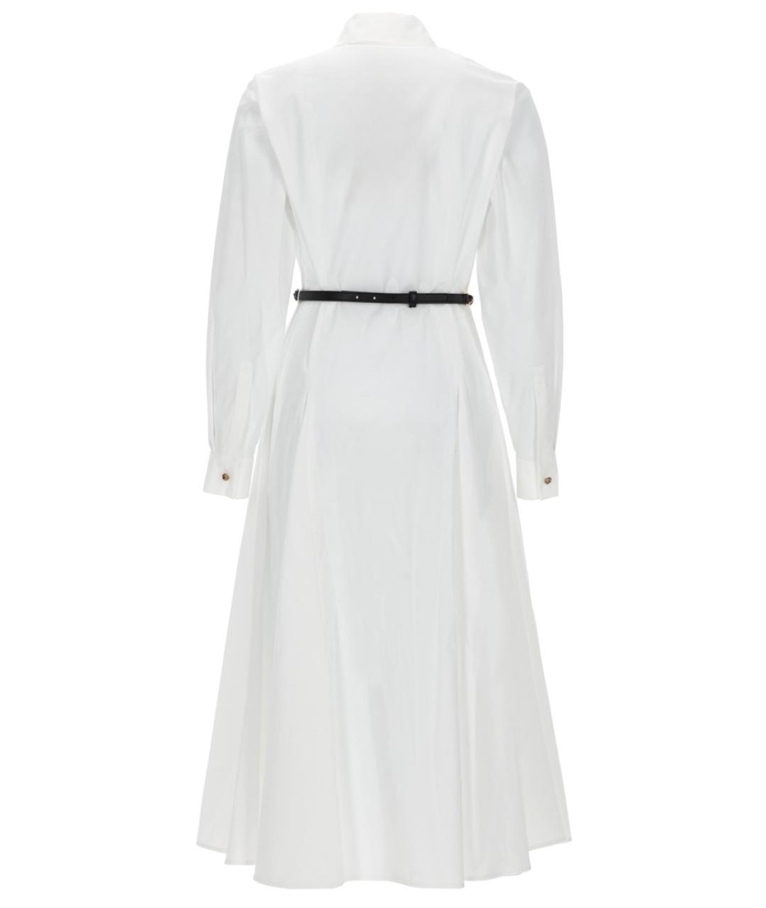 MAX MARA Белое хлопковое повседневное платье, фото 2