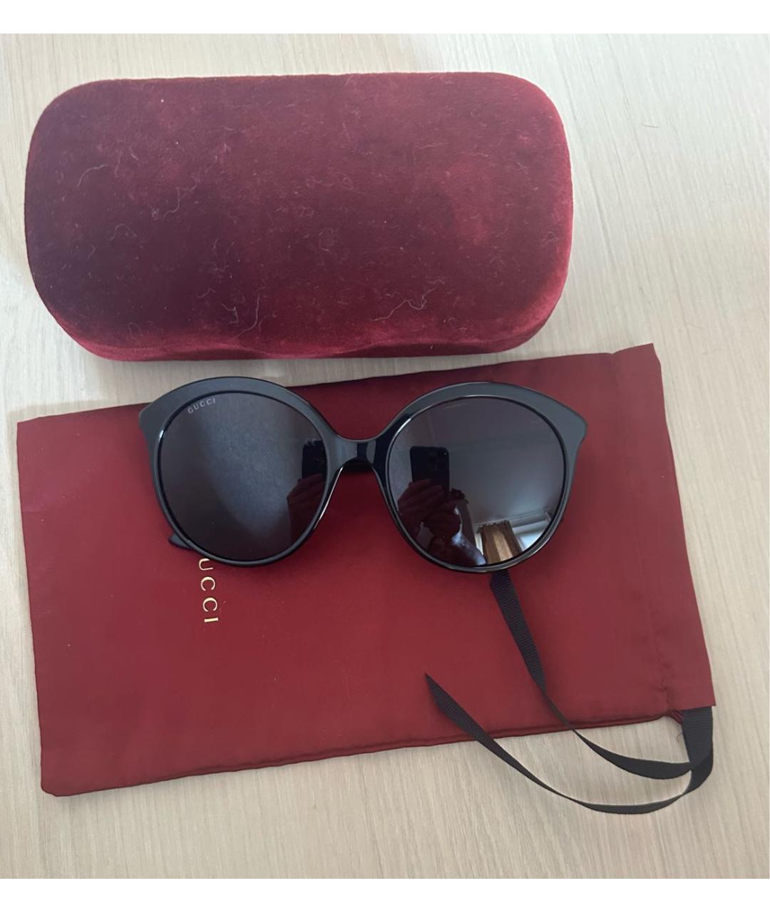 GUCCI Черные пластиковые солнцезащитные очки, фото 5