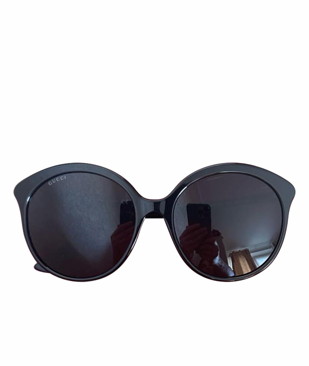 GUCCI Черные пластиковые солнцезащитные очки, фото 1