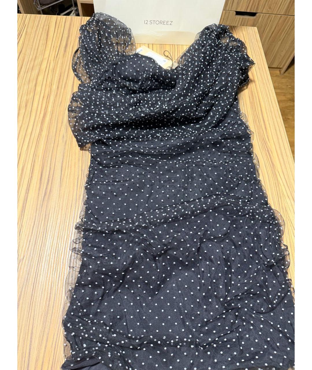 12 STOREEZ Черное сетчатое коктейльное платье, фото 2