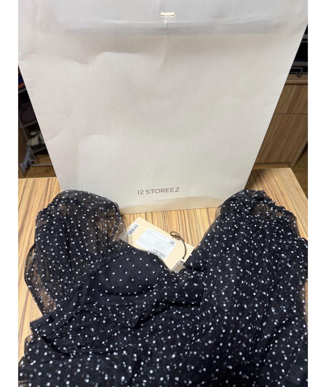 12 STOREEZ Черное сетчатое коктейльное платье, фото 4