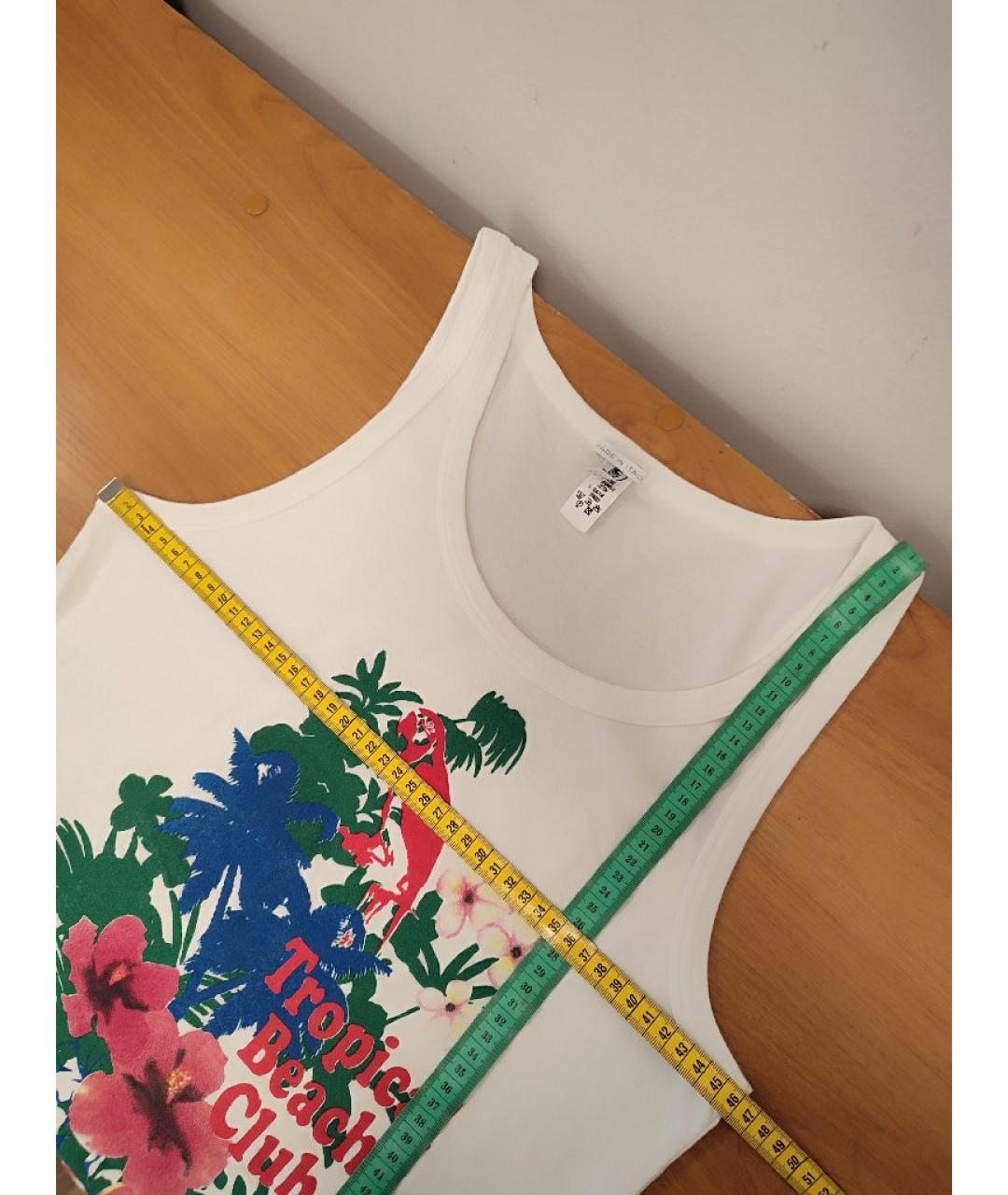 MOSCHINO Белая хлопковая майка, фото 6