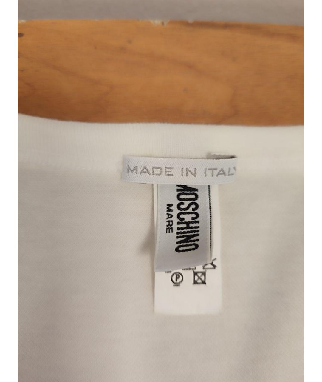 MOSCHINO Белая хлопковая майка, фото 3