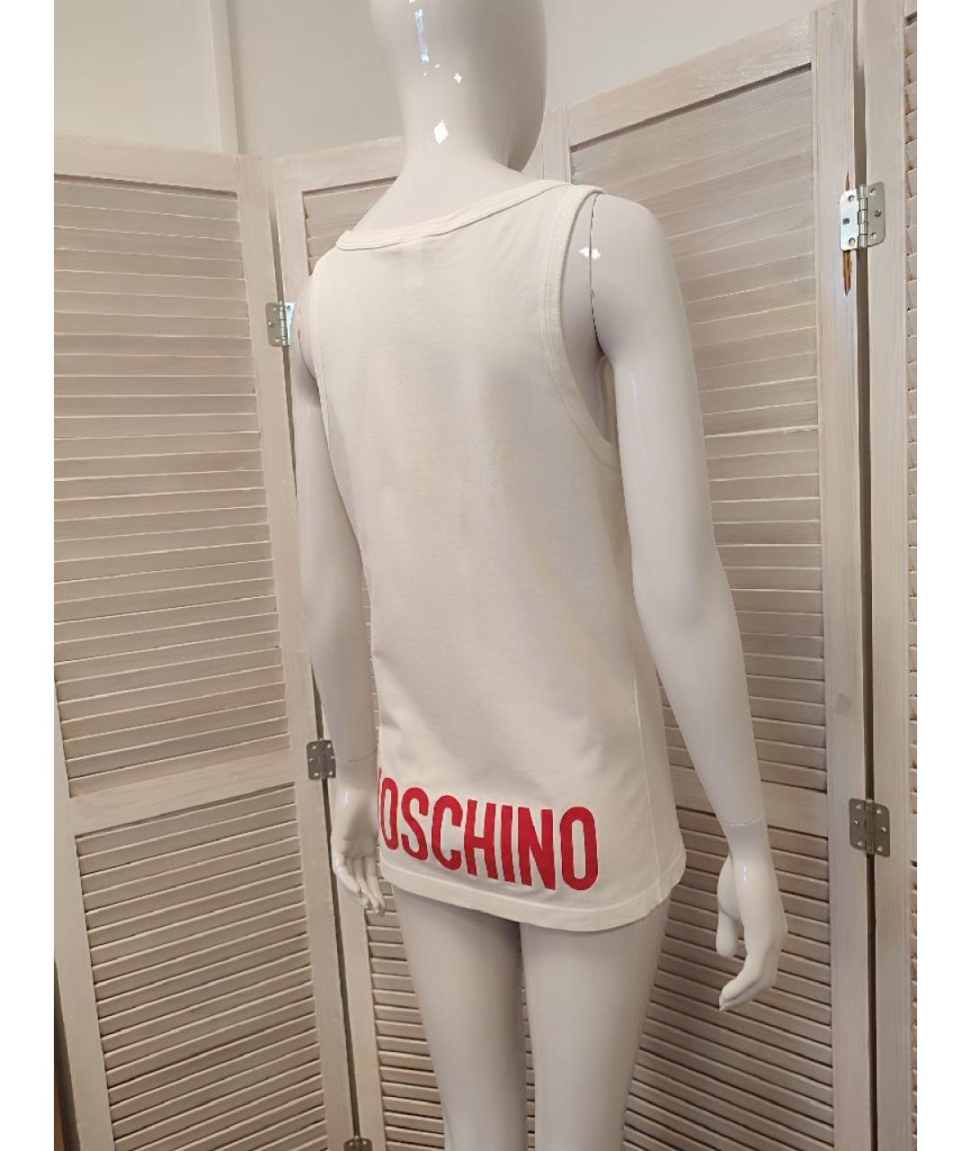 MOSCHINO Белая хлопковая майка, фото 5