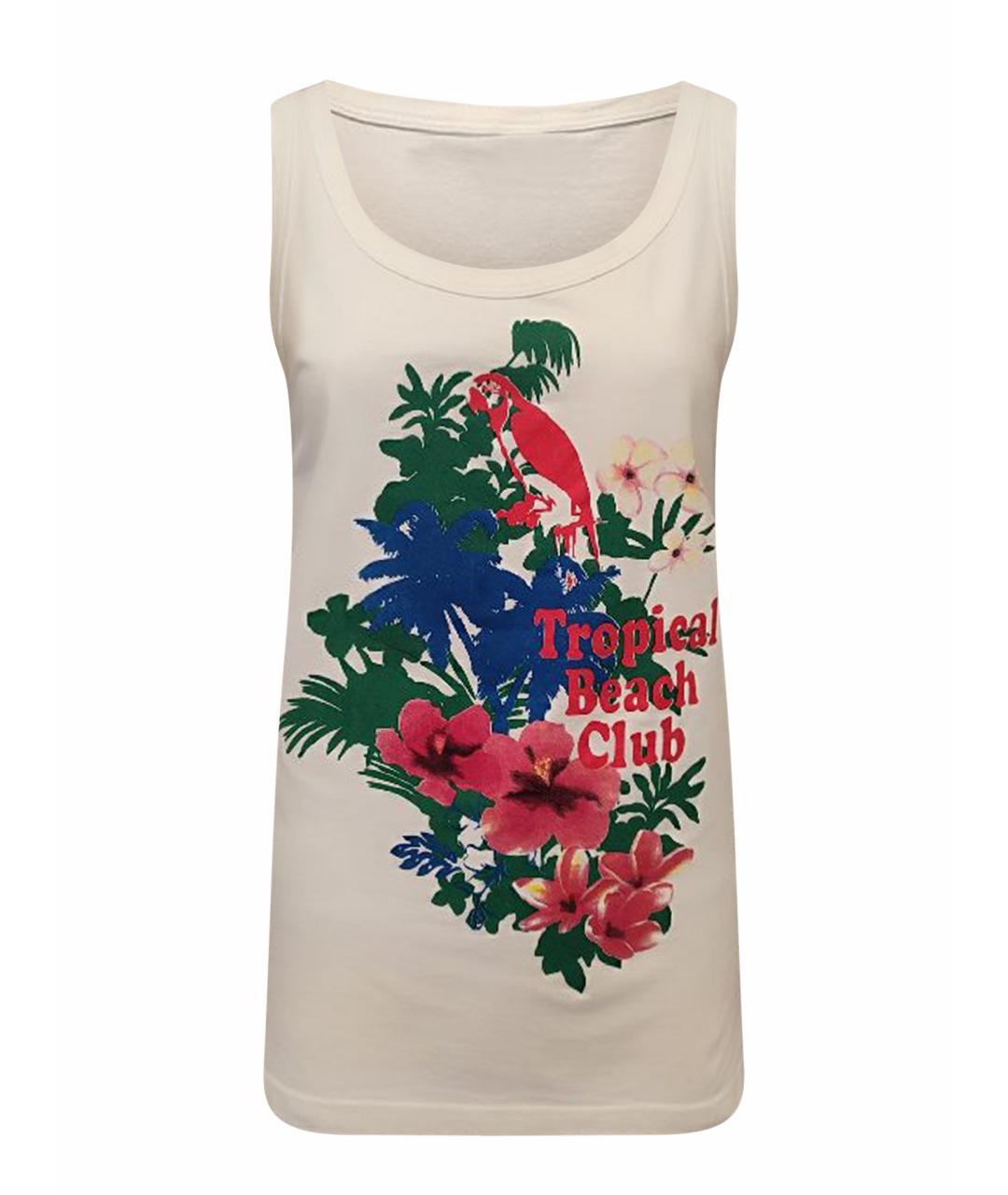 MOSCHINO Белая хлопковая майка, фото 1