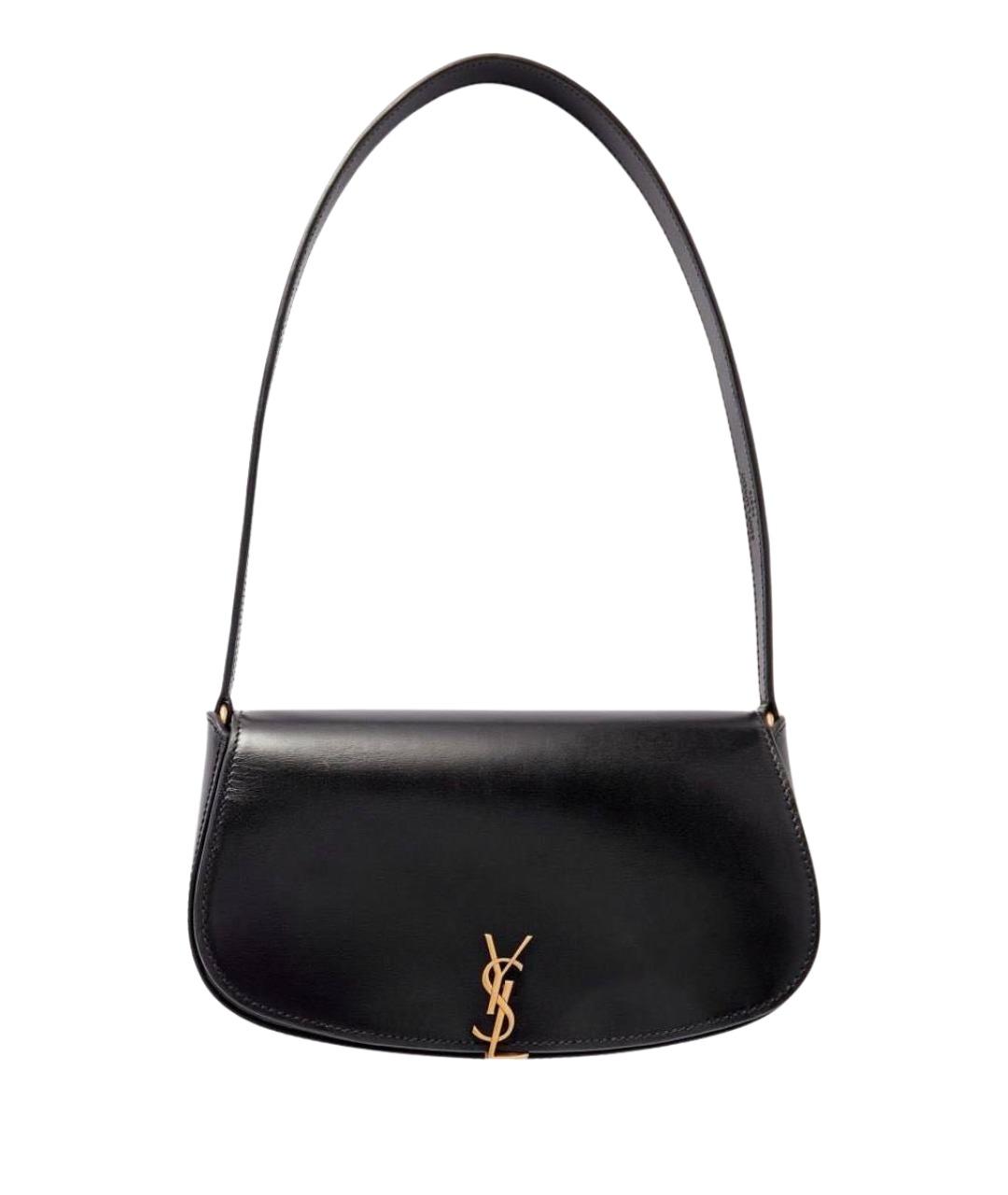 SAINT LAURENT Черная кожаная сумка с короткими ручками, фото 1